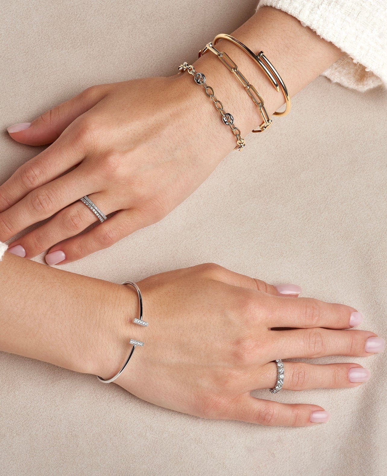 Yellow and White Gold Mix Bracelet