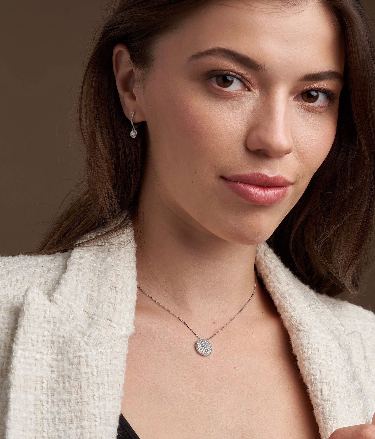 Diamond Pavé Circles Pendant