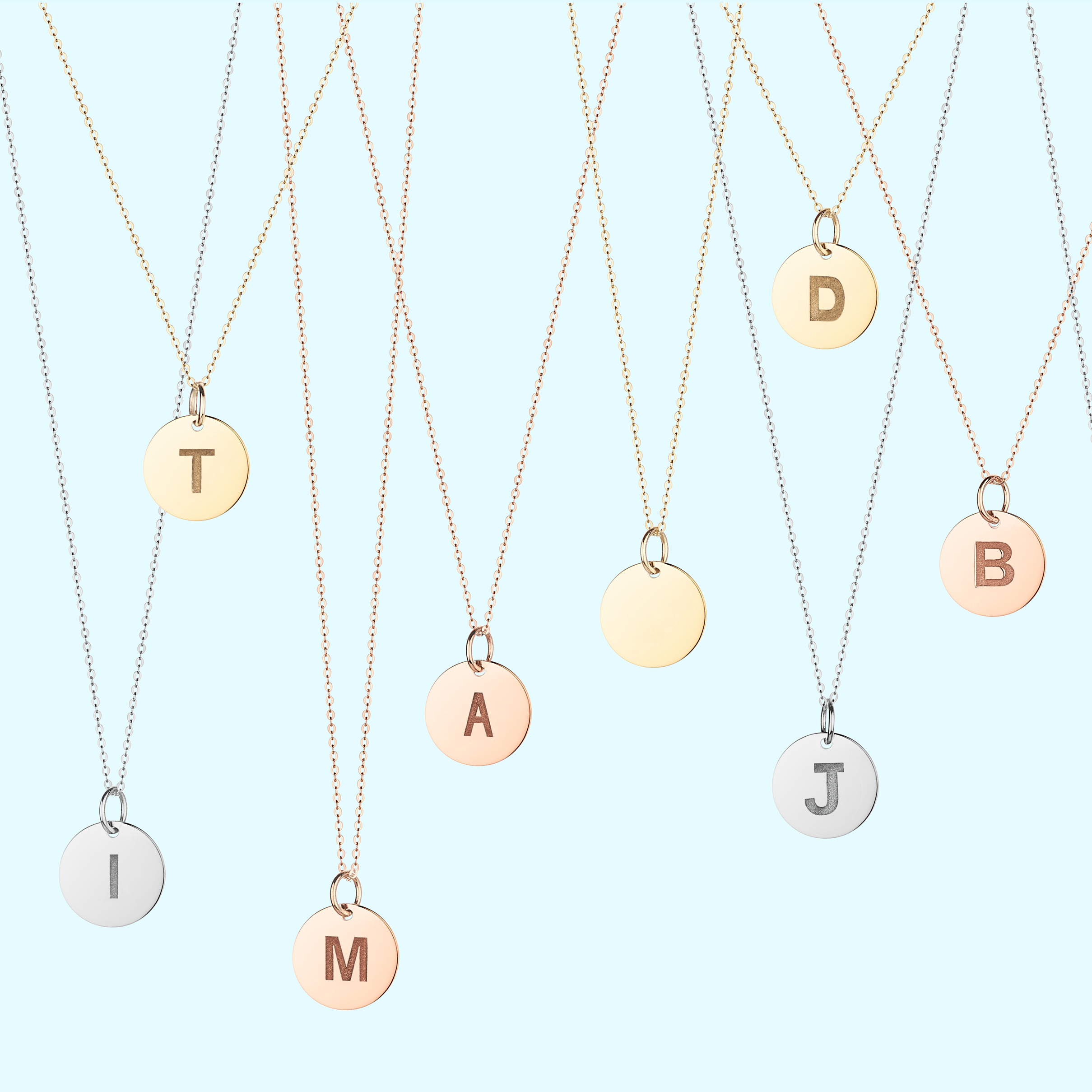 Gold Letter Initial Pendant