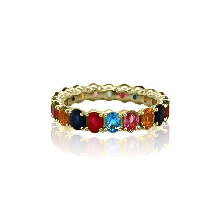 Eternity Rainbow Gemstone Ring