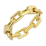 14k Yellow Gold Chain Ring