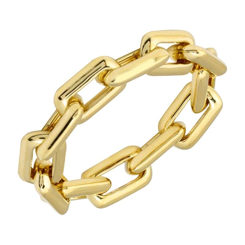 14k Yellow Gold Chain Ring