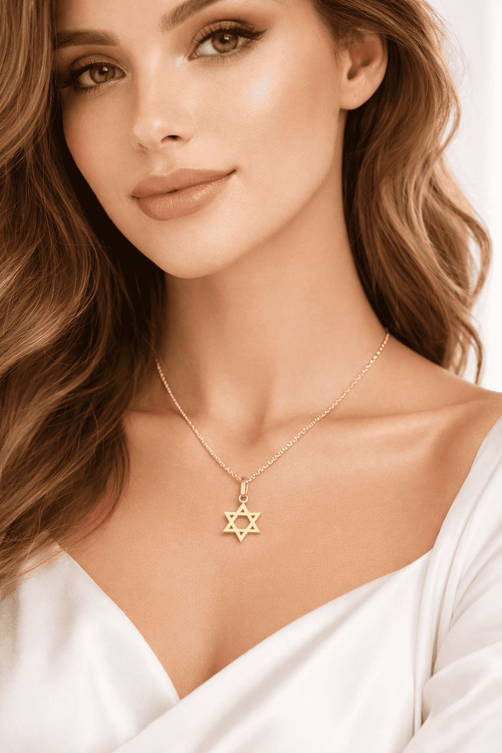 Gold Star of David Pendant