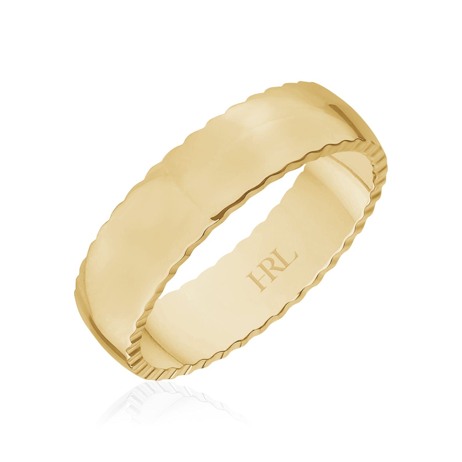 Men’s Gold Wedding Band – Sleek Design with Textured Elegance