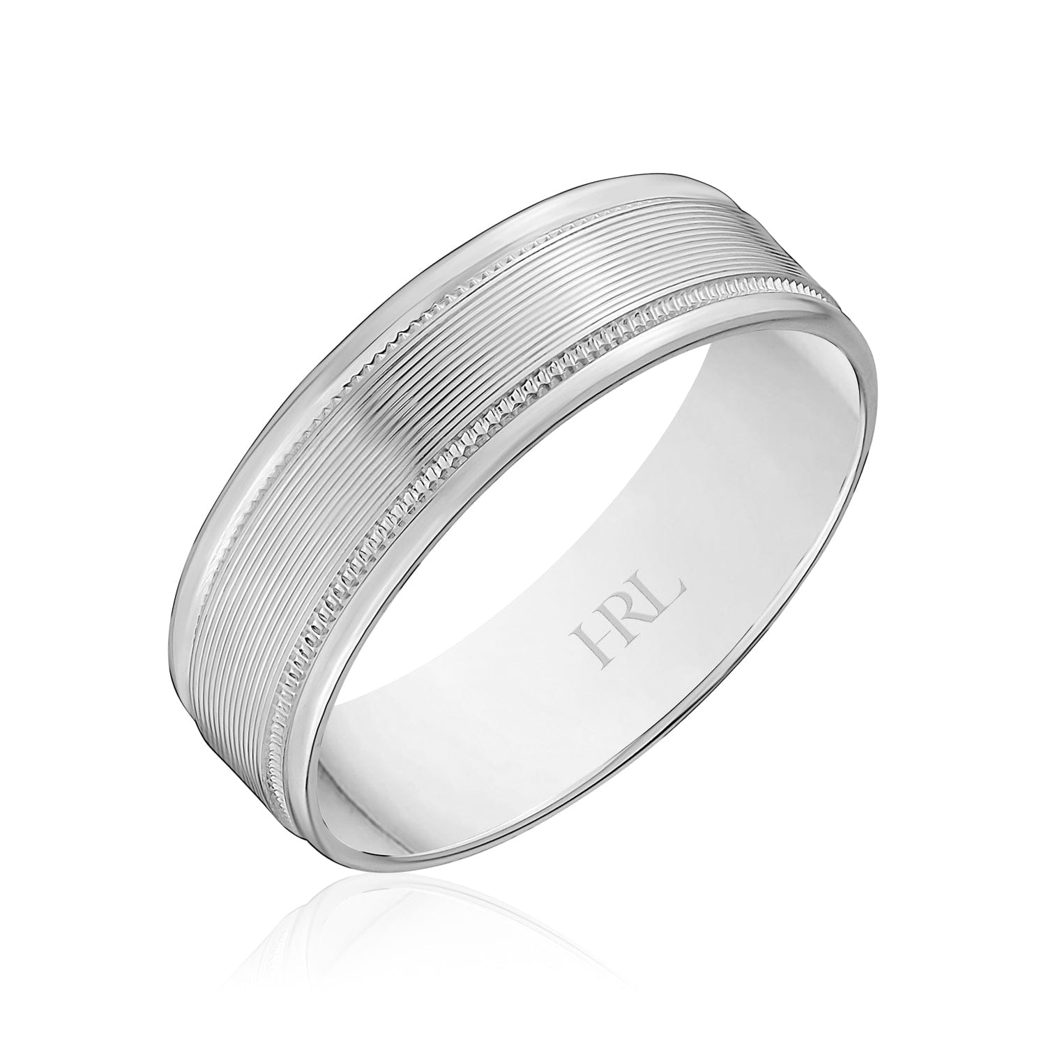 Yellow Gold Wedding Band with Fine Line Detailing