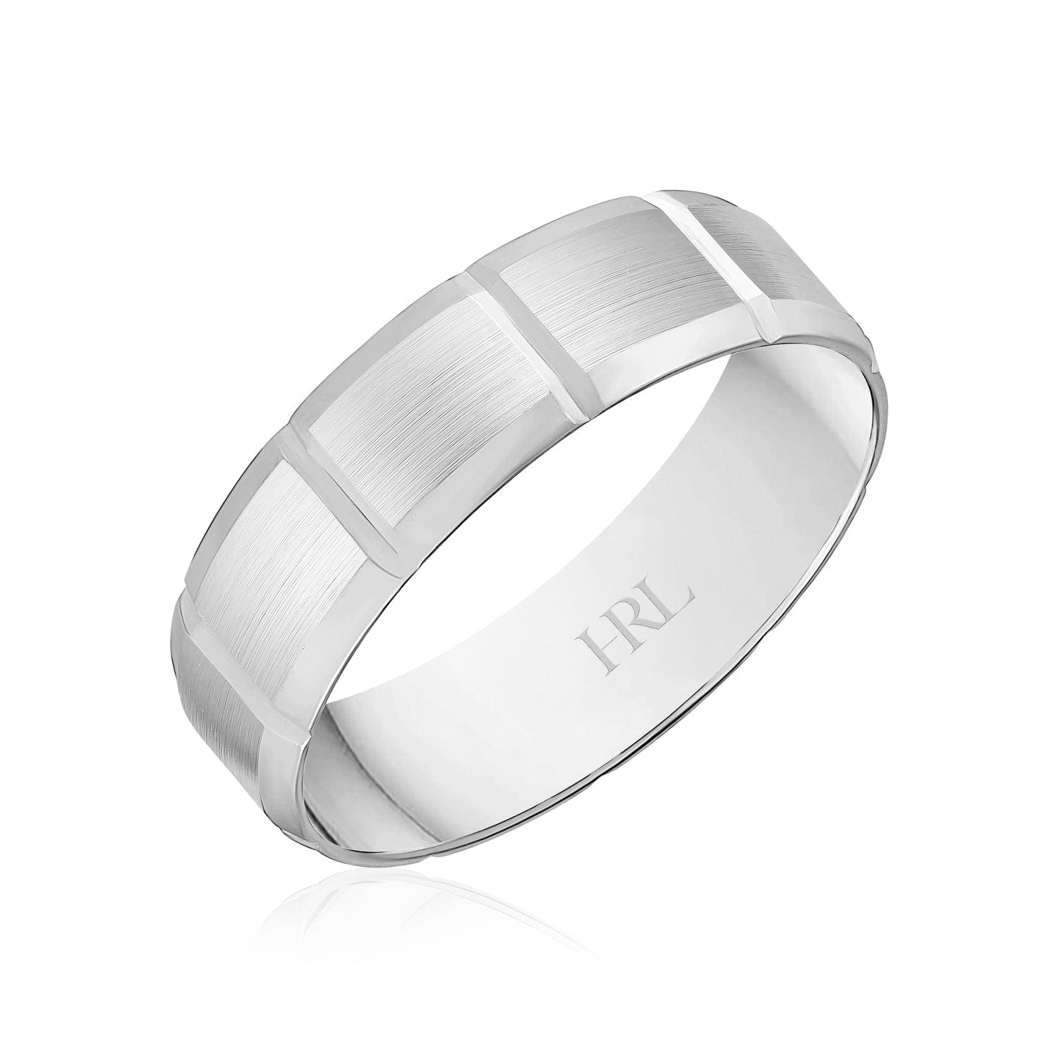 Satin Block Gold Band