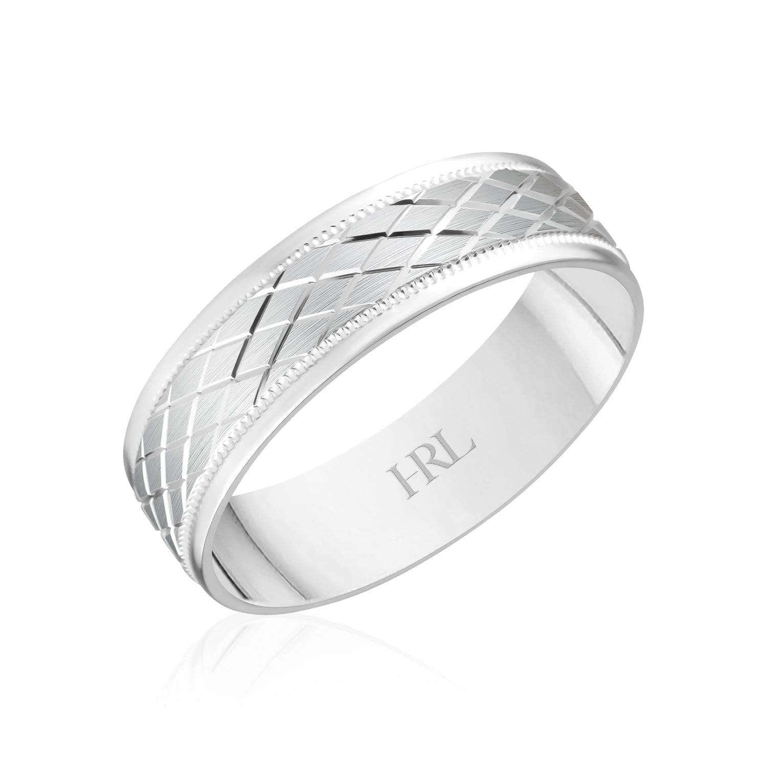 Diamond-Cut Pattern Gold Band