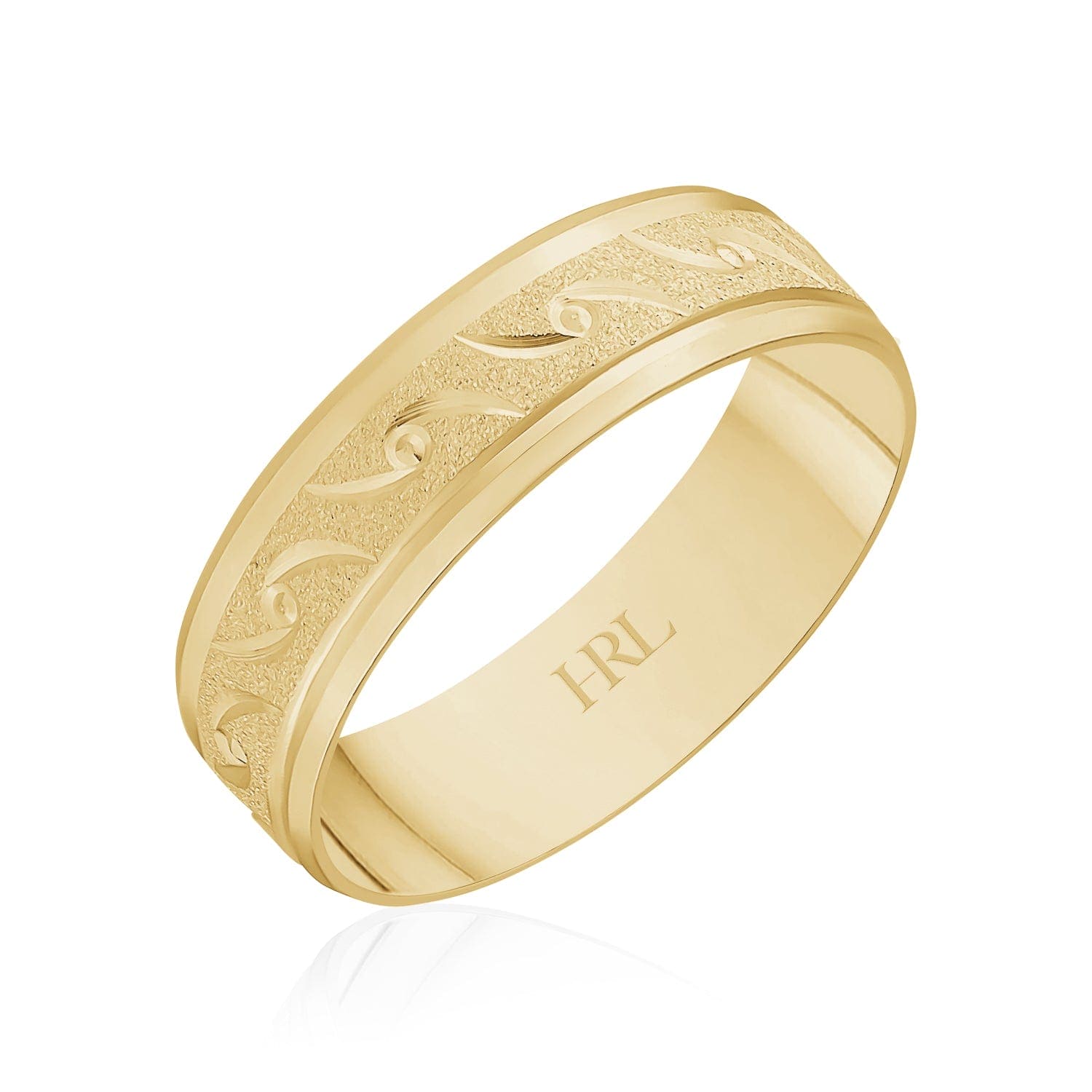 Swirl Motif Gold Band