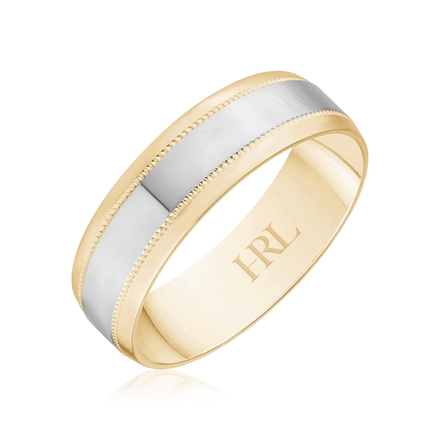 Polished Two-Tone Gold Band