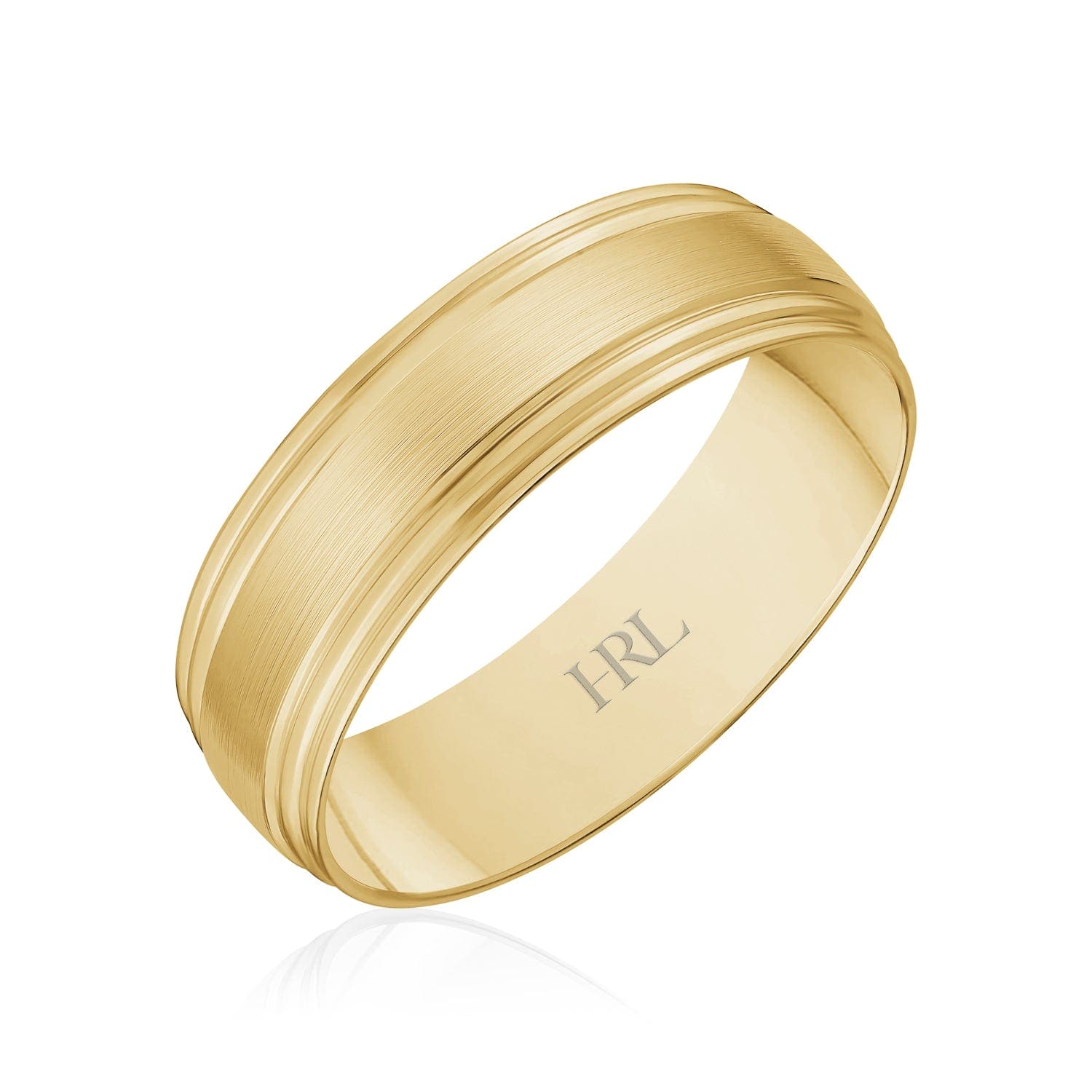 Brushed Dome Gold Band