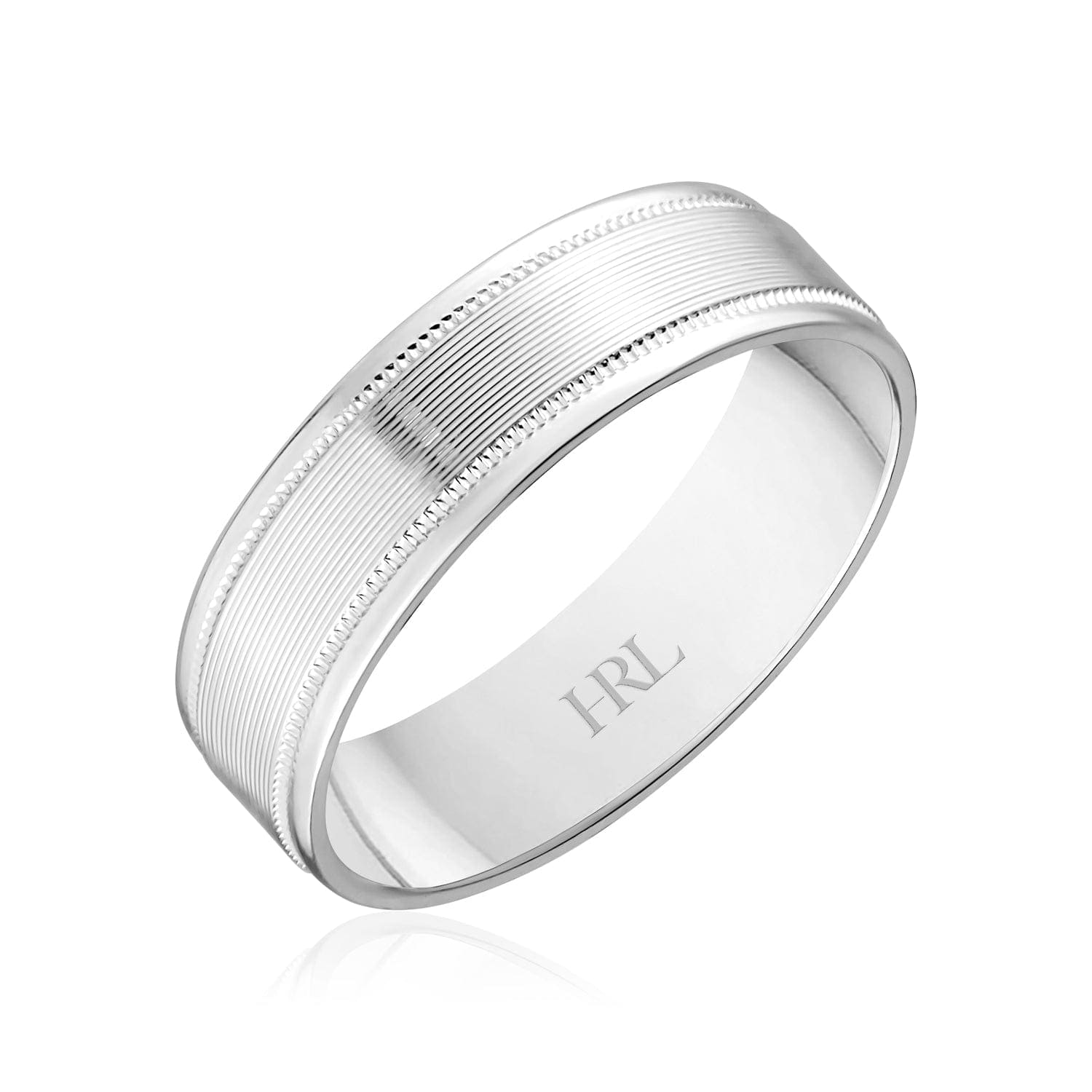 Line-Cut Gold Band