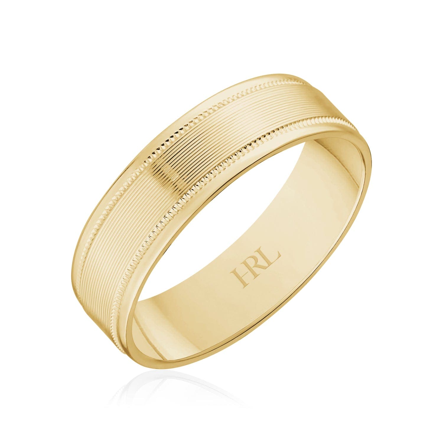 Line-Cut Gold Band