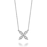 Marquise Diamond Flower Necklace