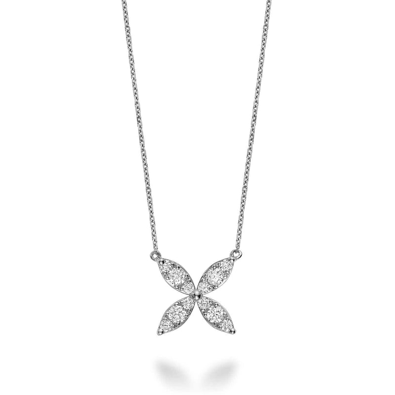 Marquise Diamond Flower Necklace