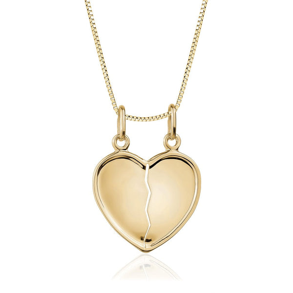 2 Half Heart Gold Pendant