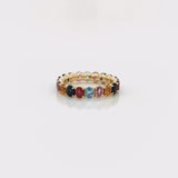 Eternity Rainbow Gemstone Ring