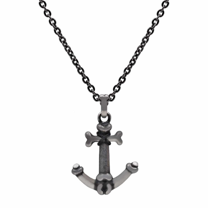 Steel Anchor Necklace with 28" Chain