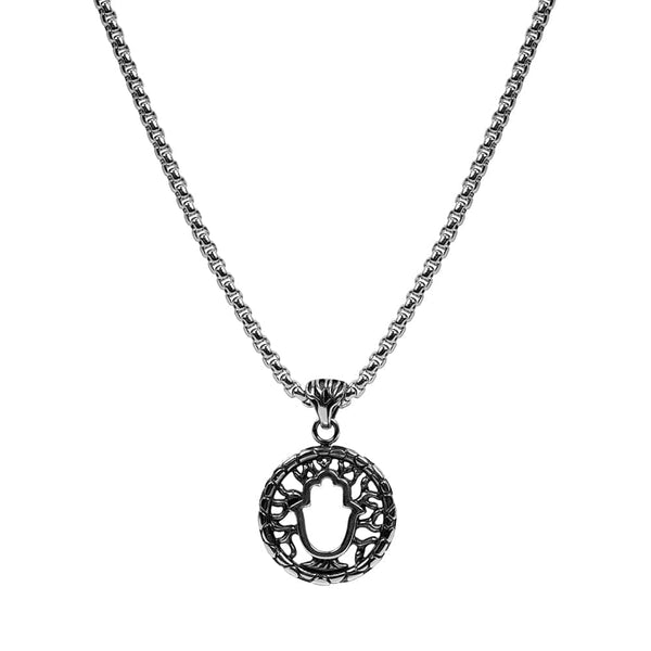 Spiritual Hamsa Necklace with 24" Chain