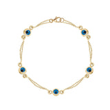 Blue Eye Gold Bracelet