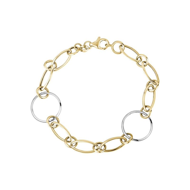 Circle & Oval Chain Link Bracelet
