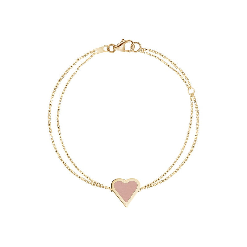 Pink Heart Enamel Bracelet