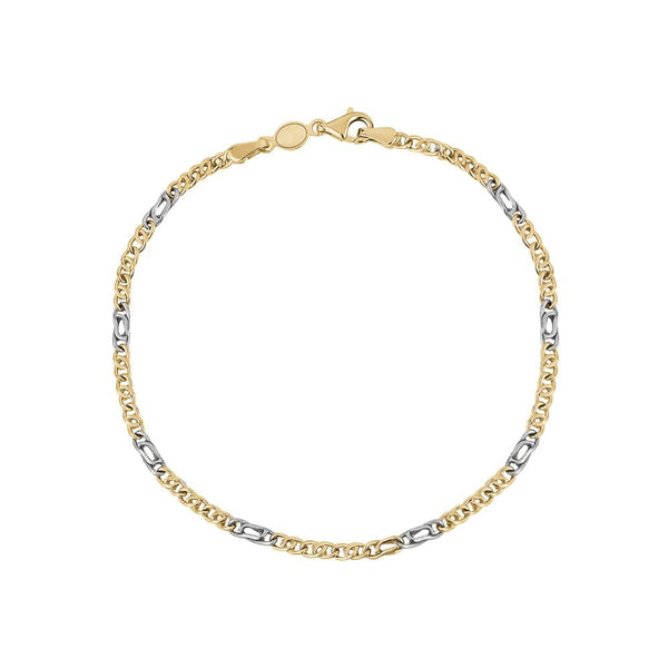 14k Fancy Yellow and White Gold Bracelet