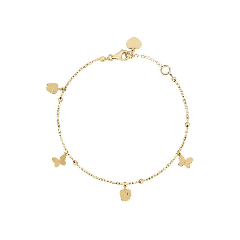 Gold Chain Butterfly Bracelet