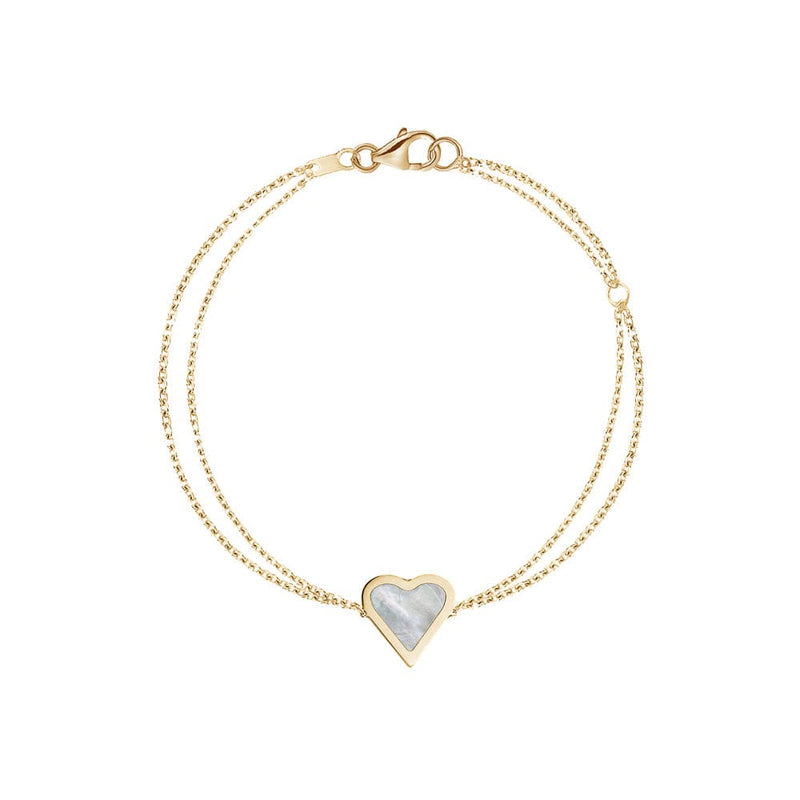 Mini Enamel White Heart Bracelet