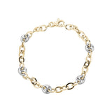 Yellow and White Gold Mix Bracelet