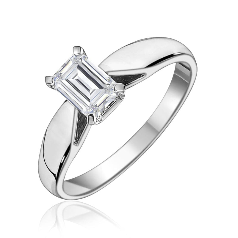 Canadian Emerald Cut Diamond Engagement Rings