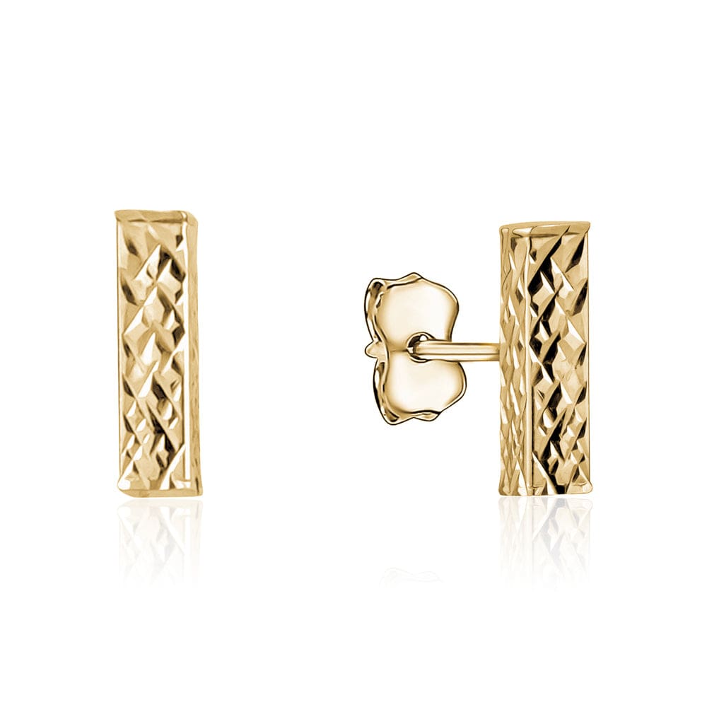 Rectangular Gold Studs