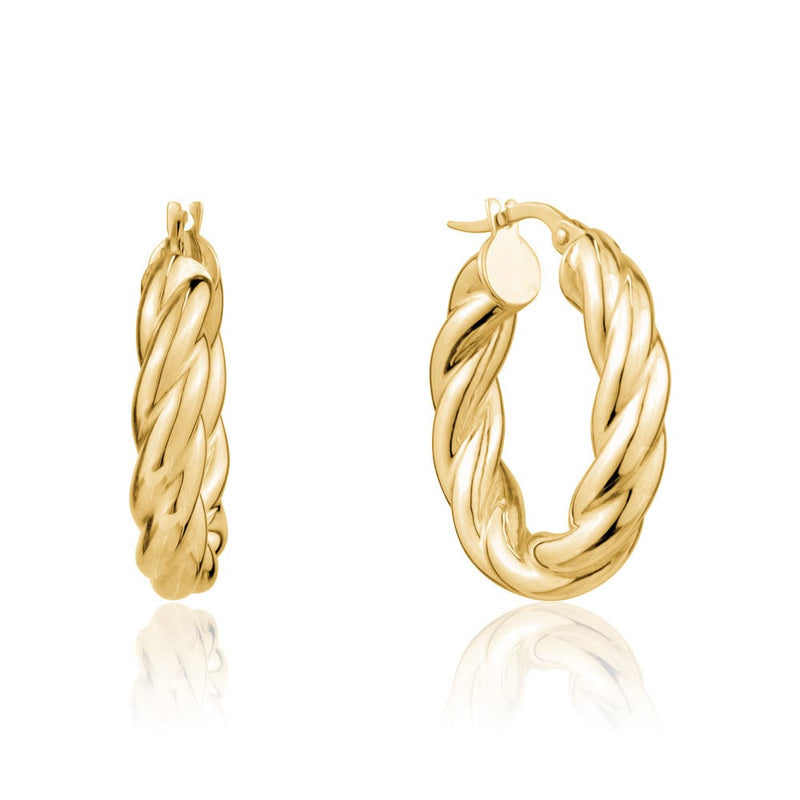 Braided Gold Hoop Earrings