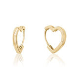 Gold Heart Huggies