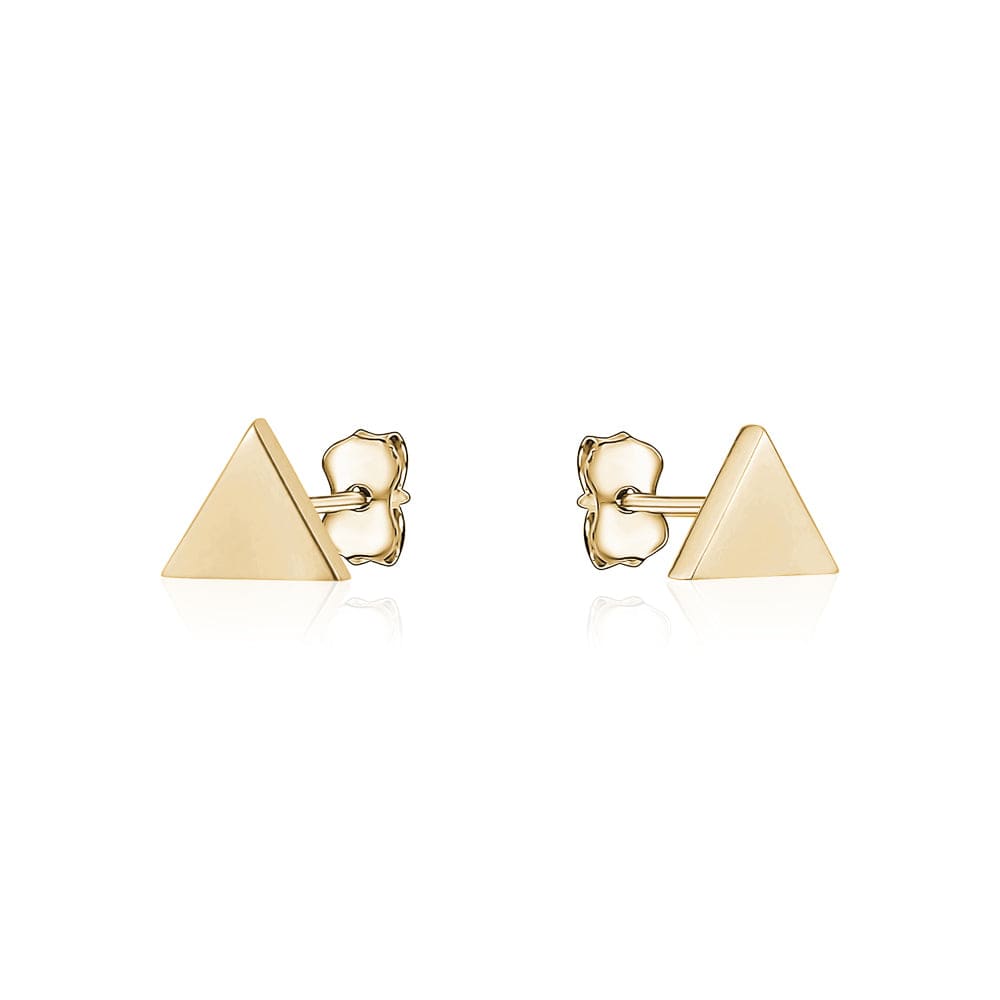 Gold Triangle Earrings