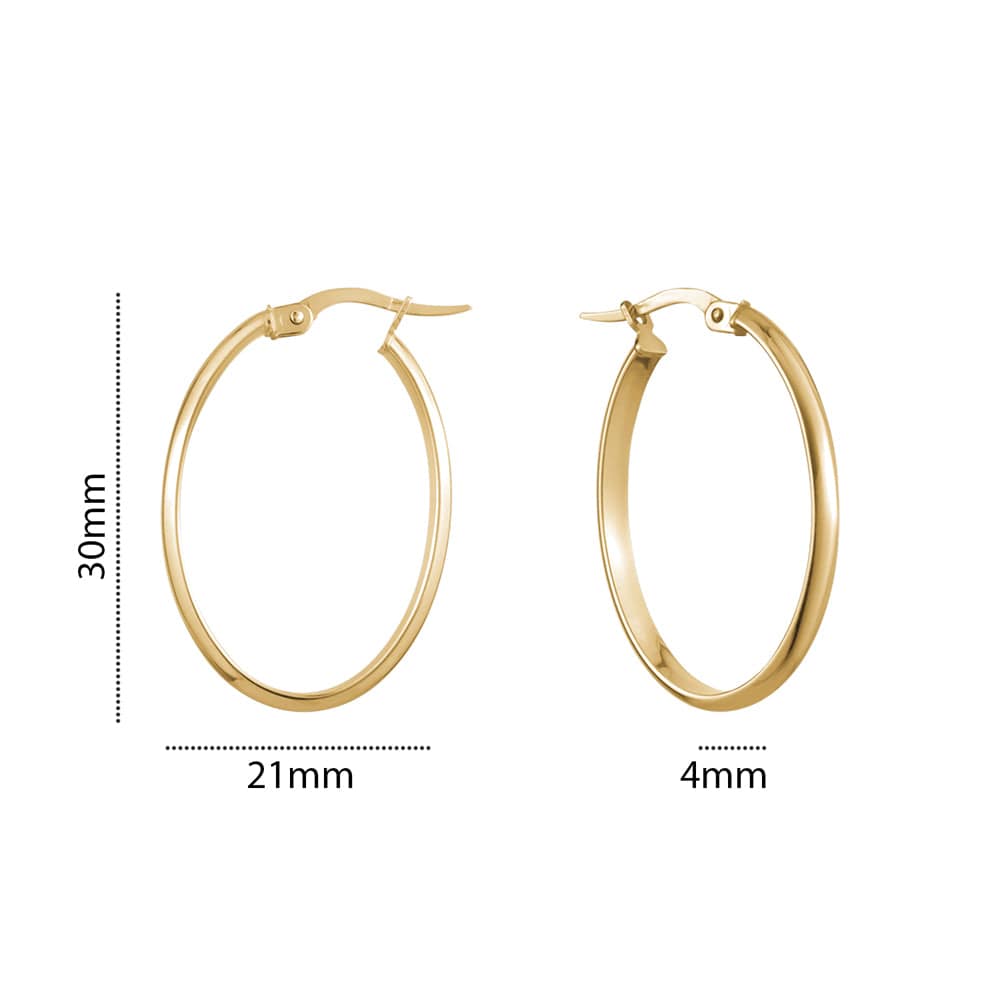 Small Oval Hoop Earrings