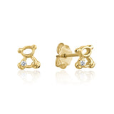 Gold Teddy Bear Earrings