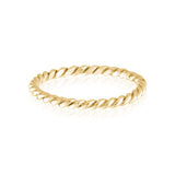 Small Braided Gold Ring