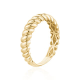 Large Braided Gold Ring