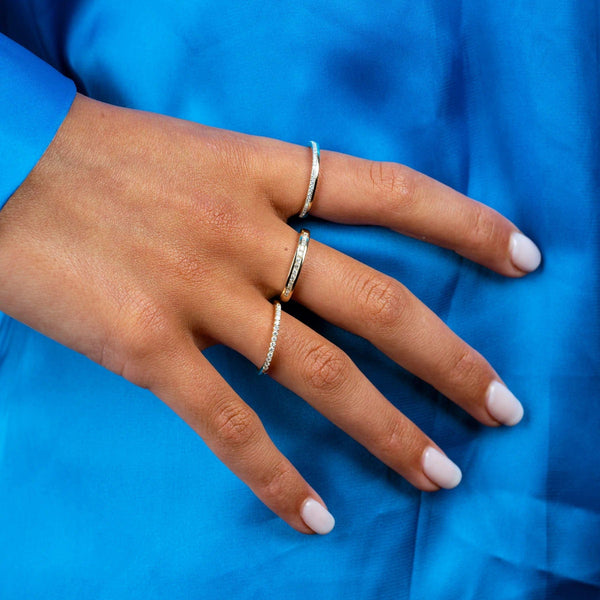 Pave Semi Eternity Diamond Band