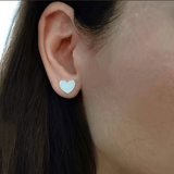 Pavé Diamond Heart Earrings