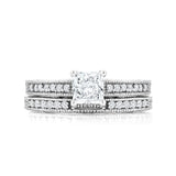 Radiant Cut Engagement Ring with Matching Band