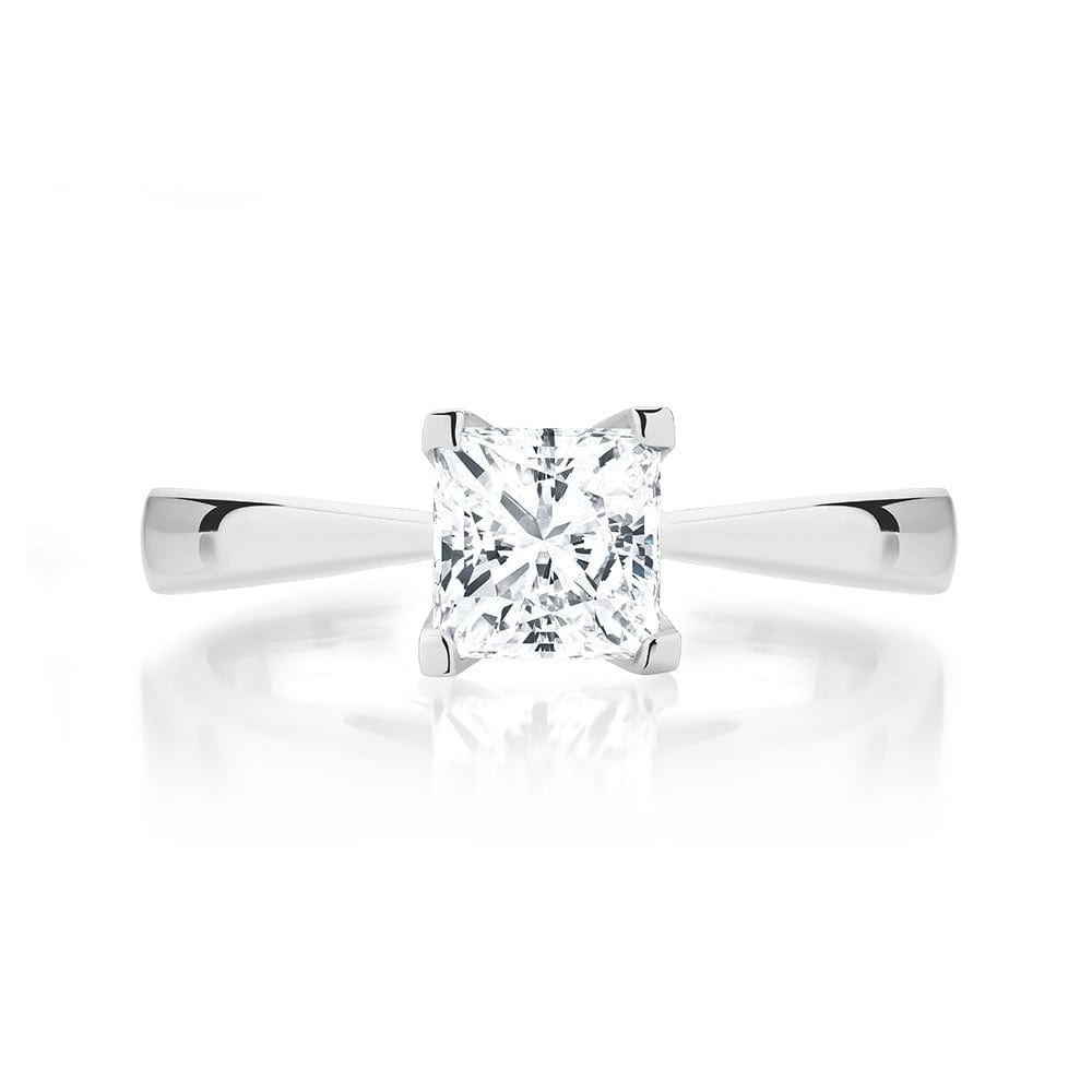 Platinum Princess Cut Diamond Engagement Ring