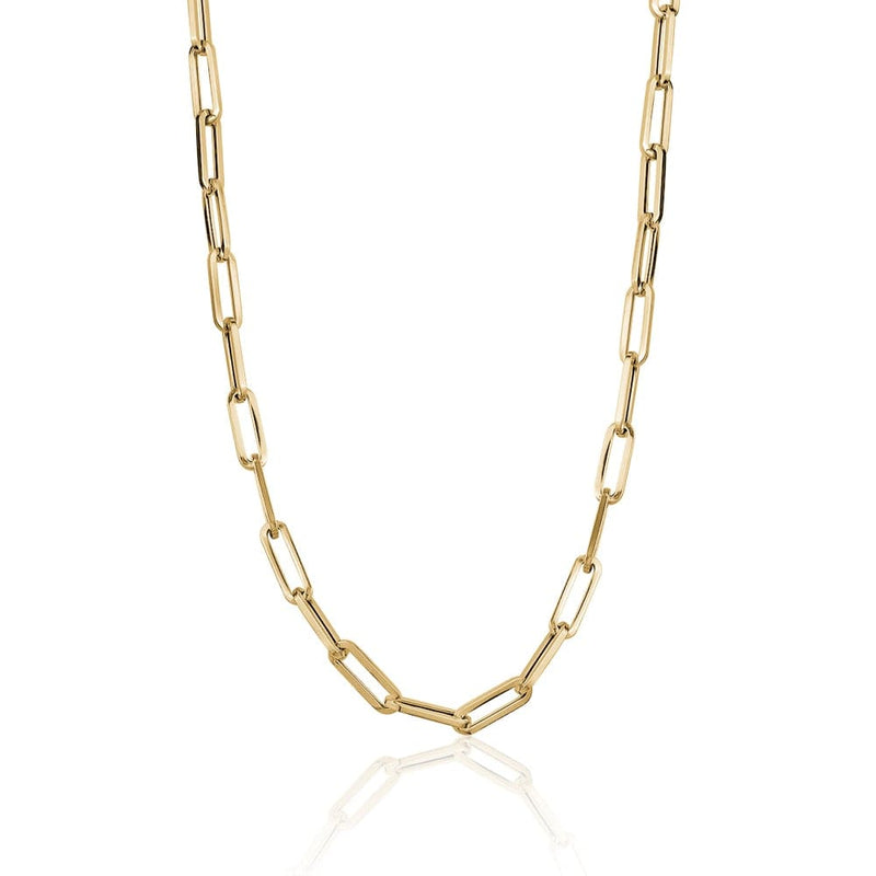 18k Paperclip Necklace