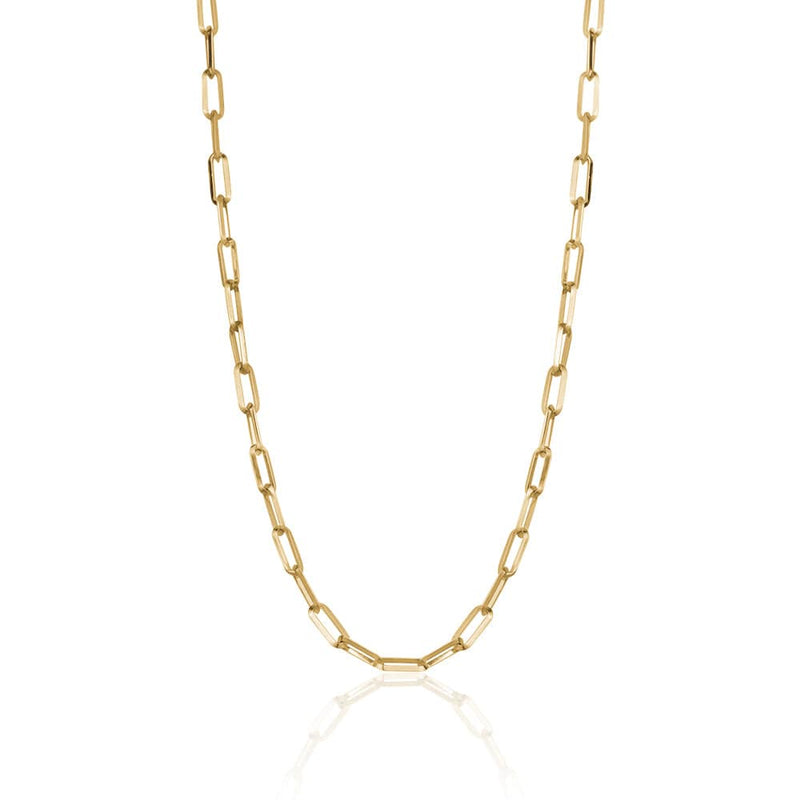 14K Large Paperclip Chain Necklace