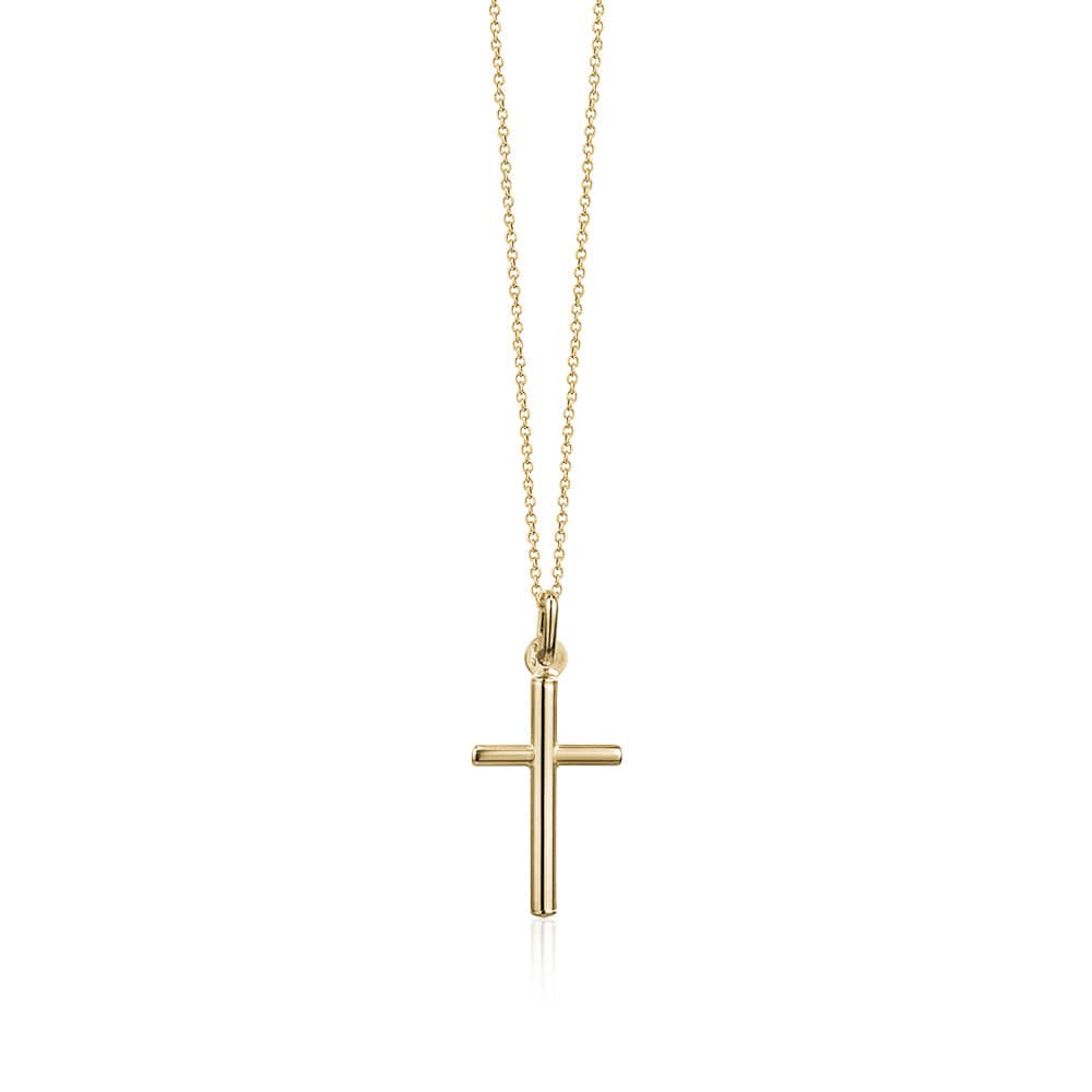 18k Cross Gold Charm Pendant