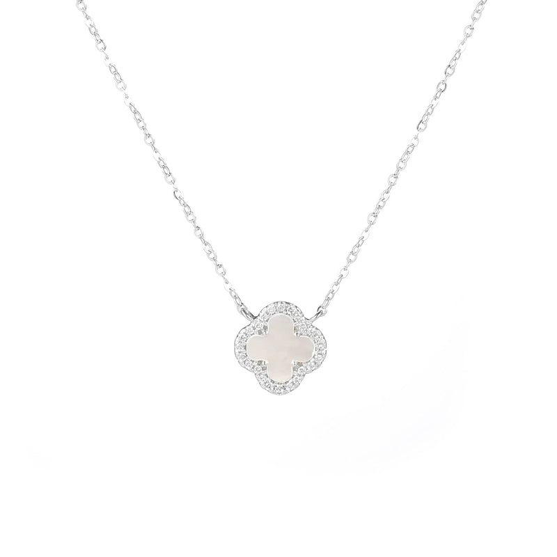 Sterling Silver and Mother of Pearl Flower Pendant