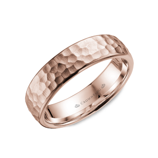 Hammered Finished Wedding Band (6MM)