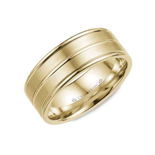 3 Row Detailed Wedding Band (7MM)