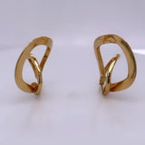 18K Gold Square Hoop Earrings