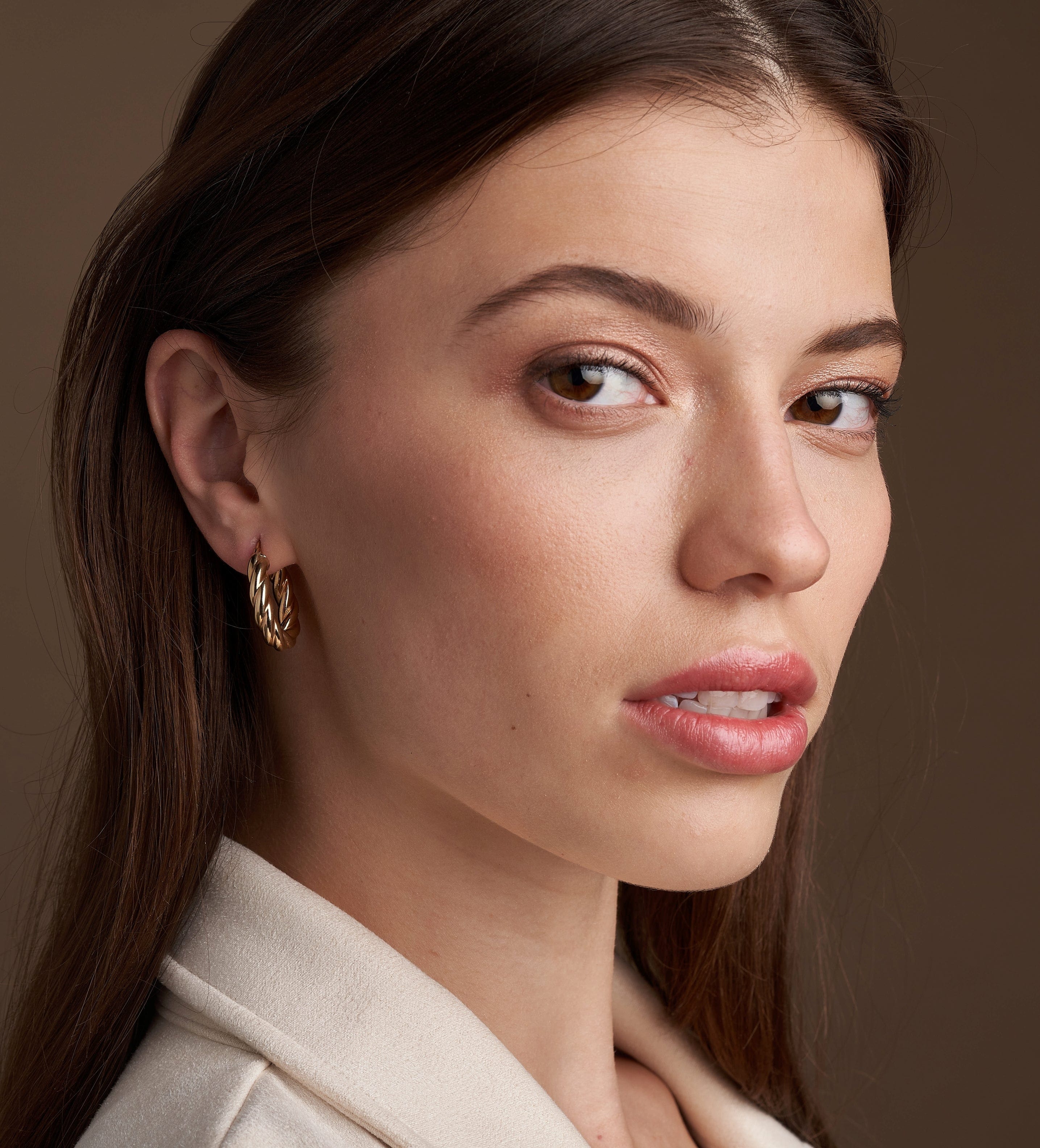 Braided Gold Hoop Earrings